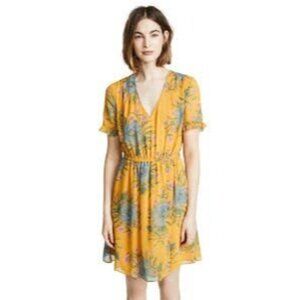 Madewell Sweetgrass Ruffle‎ Sleeve Dress Size 2 mustard yellow fall
